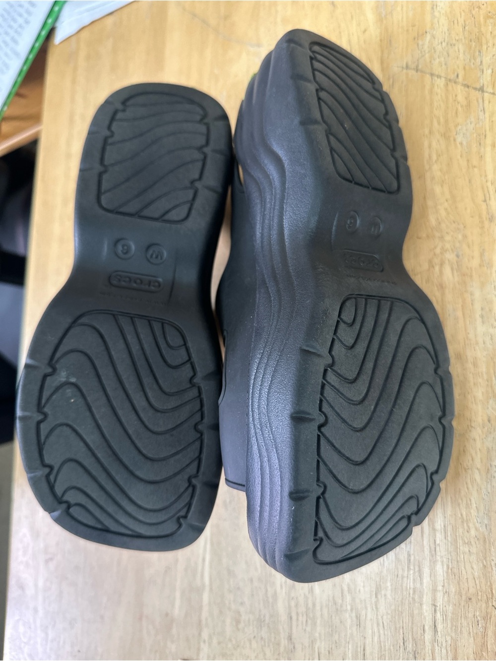 CROCS Black Platform Clogs